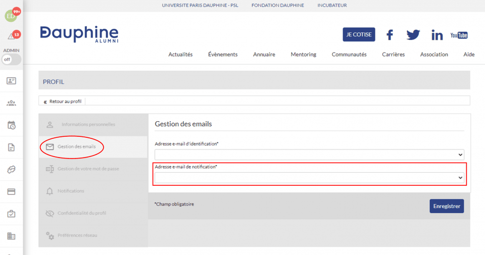  CE Gestion des emails