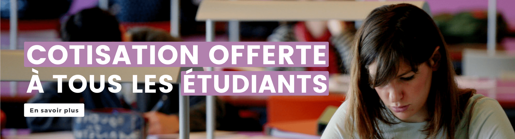 Cotisation offerte étudiants
