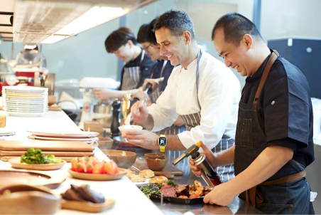 Déjeuner à Singapour