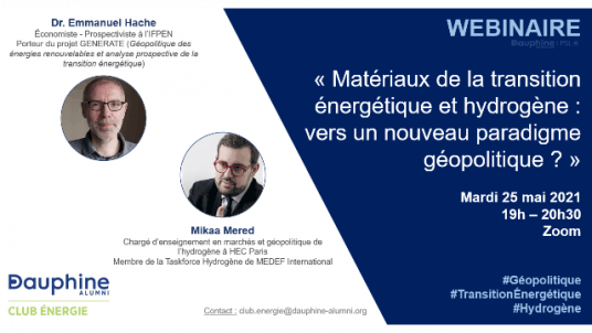 Matériaux de la transition énergétique et hydrogène : vers un nouveau paradigme géopolitique ?